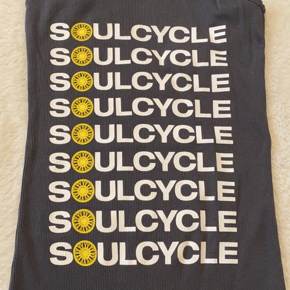 SoulCycle Dark Gray Ribbed Racerback Tank Size S - Picture 4 of 11